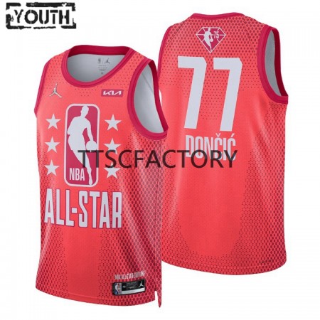 Kinder NBA Dallas Mavericks Trikot Luka Doncic 77 2022 All-Star Jordan Brand Rot Swingman